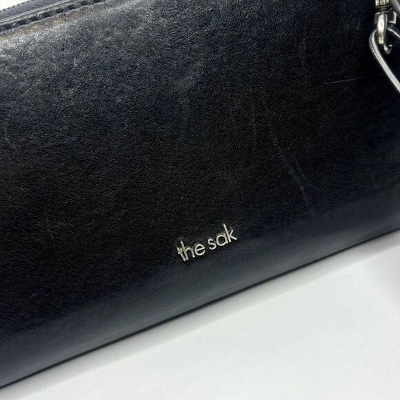 The Sak Iris Leather Floral Crossbody Bag Phone Black Wallet Womens Designer - Picture 6 of 11